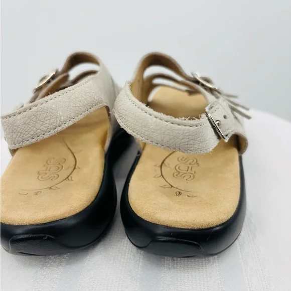 SAS Women’s Leather Upper Sandstone Beige Comfort Sandals Size 6 - Picture 4 of 6